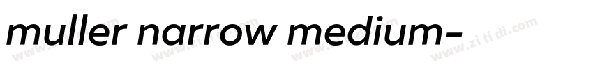 muller narrow medium字体转换